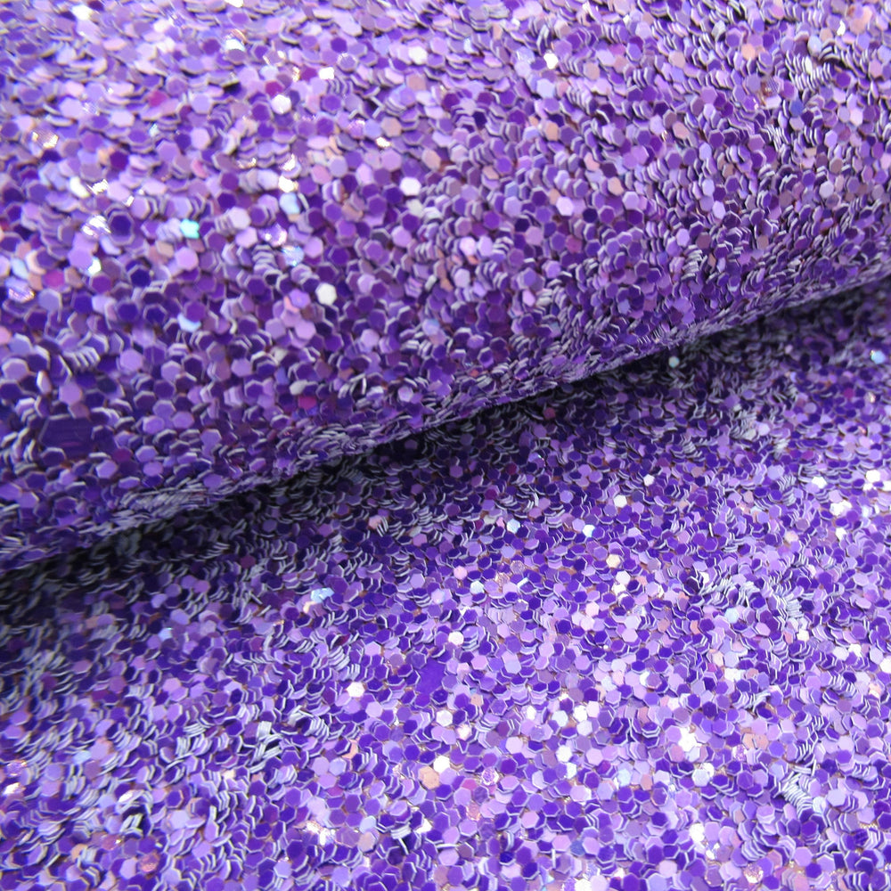 Tropical Sunset Purple - Glitter Faux Leather Sheet