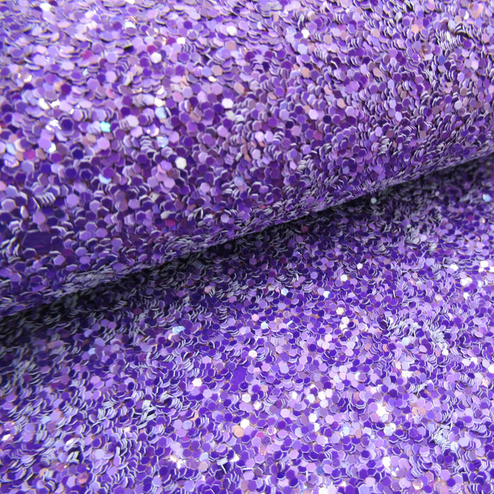 Tropical Sunset Purple - Glitter Faux Leather Sheet