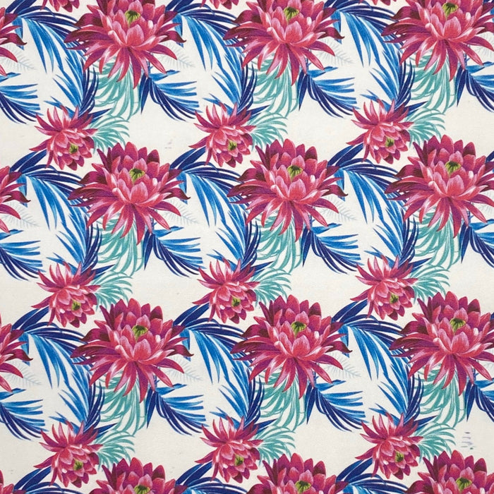 Tropical Urn Plant Printed Leather