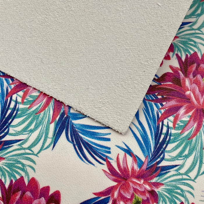 Tropical Urn Plant Printed Leather