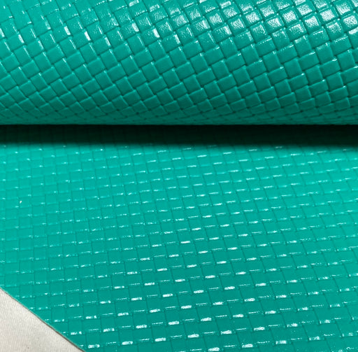 Embossed Faux Leather Sheet - Turquoise