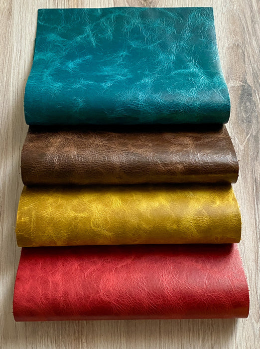 Distressed Cowhide Leather Panels