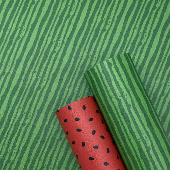 Watermelon Rind - Printed Marine Vinyl Faux Leather
