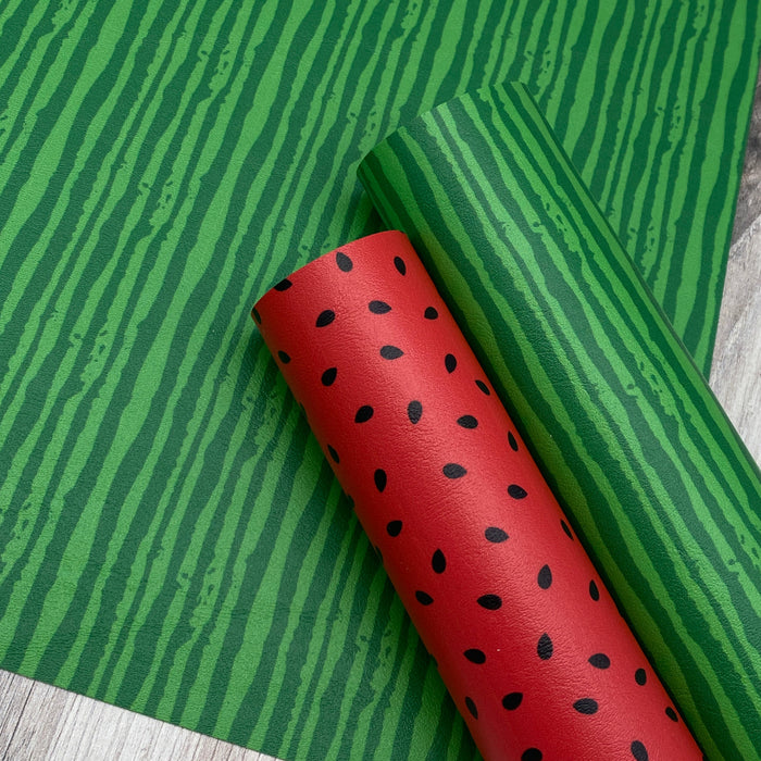 Watermelon Rind - Printed Marine Vinyl Faux Leather