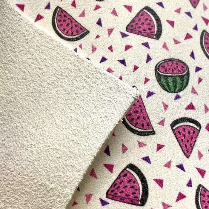 Watermelon Confetti Printed Leather