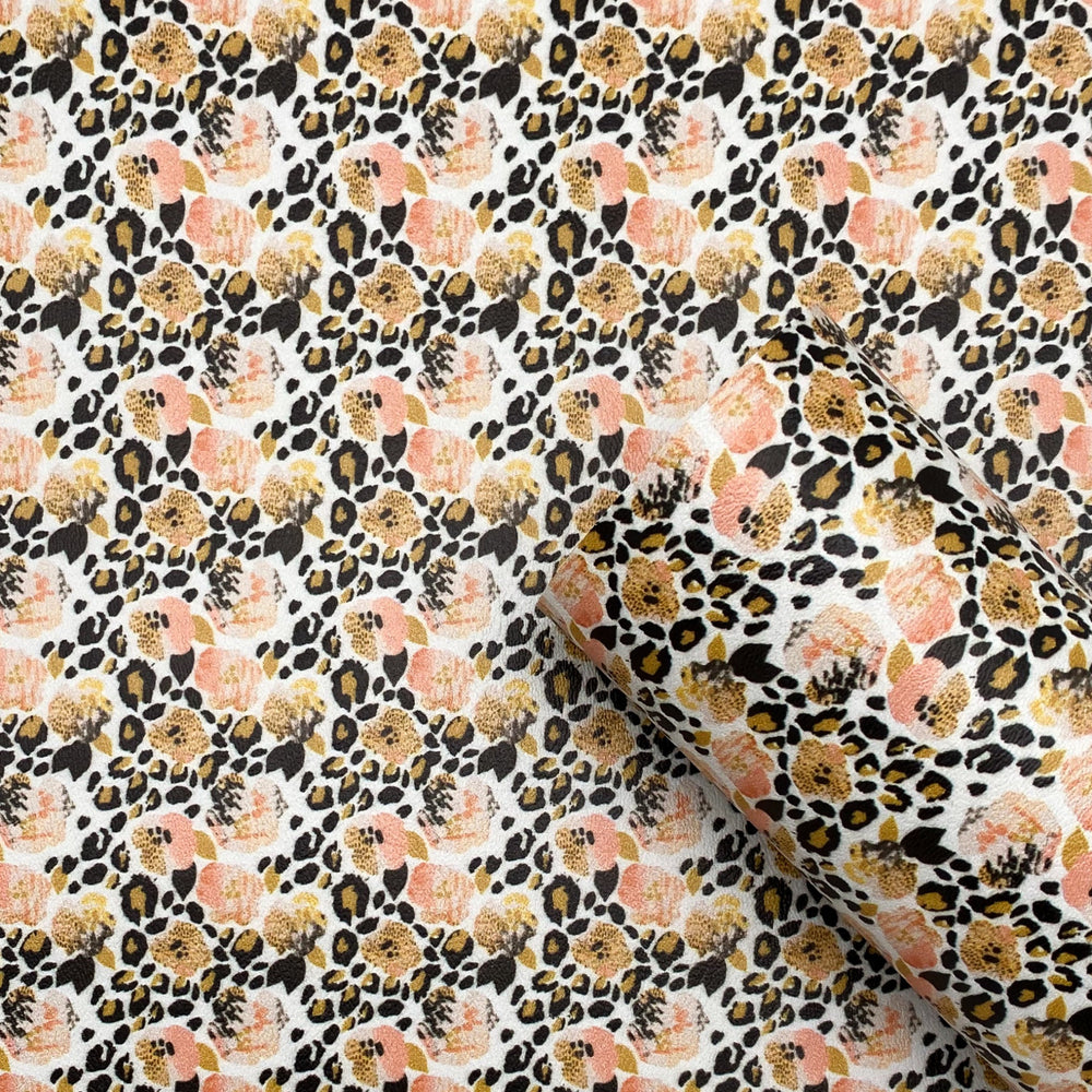 Wild Blossom Printed Marine Vinyl Faux Leather