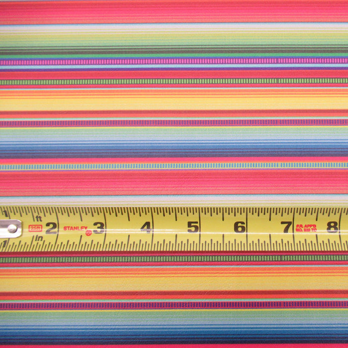 Neon Braided Serape Printed Marine Vinyl Faux Leather