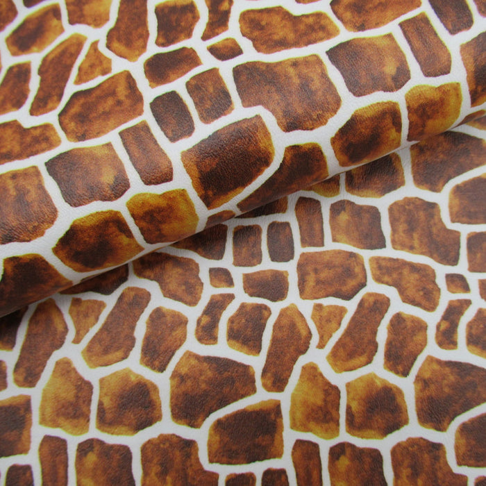 Giraffe Printed Marine Vinyl Faux Leather