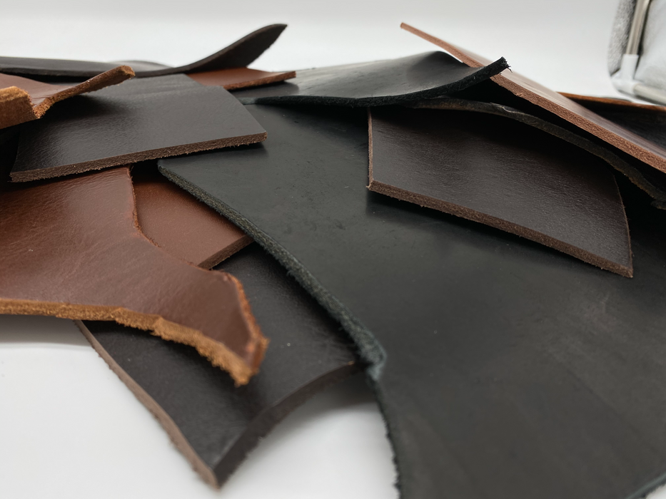 Heavy Weight Veg Tan Leather Scrap - 5lbs