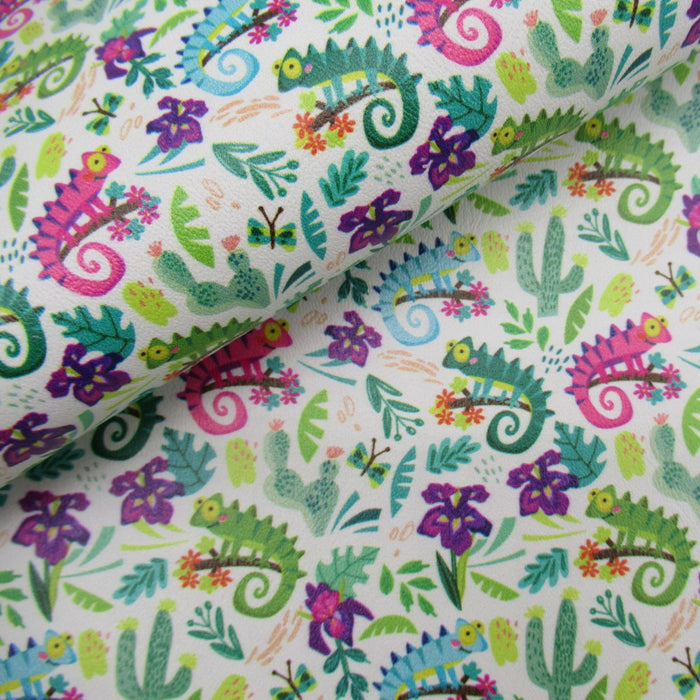 Summer Chameleon Marine Vinyl Faux Leather