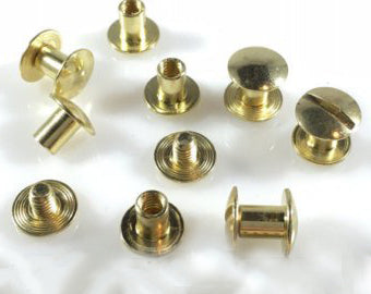 Solid Brass Chicago Screws 1/4"