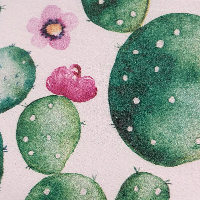 Watercolor Cactus Printed Leather