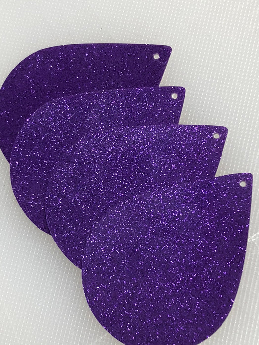 Teardrop DIY Earring Blanks - Glitter Faux Leather
