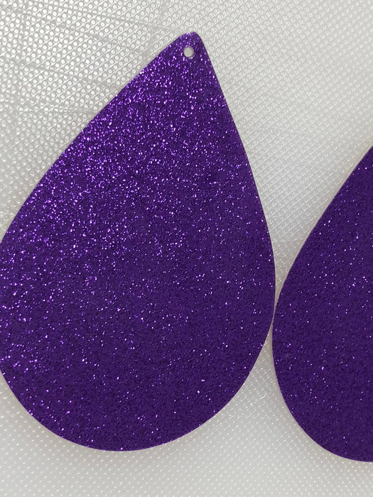 Teardrop DIY Earring Blanks - Glitter Faux Leather
