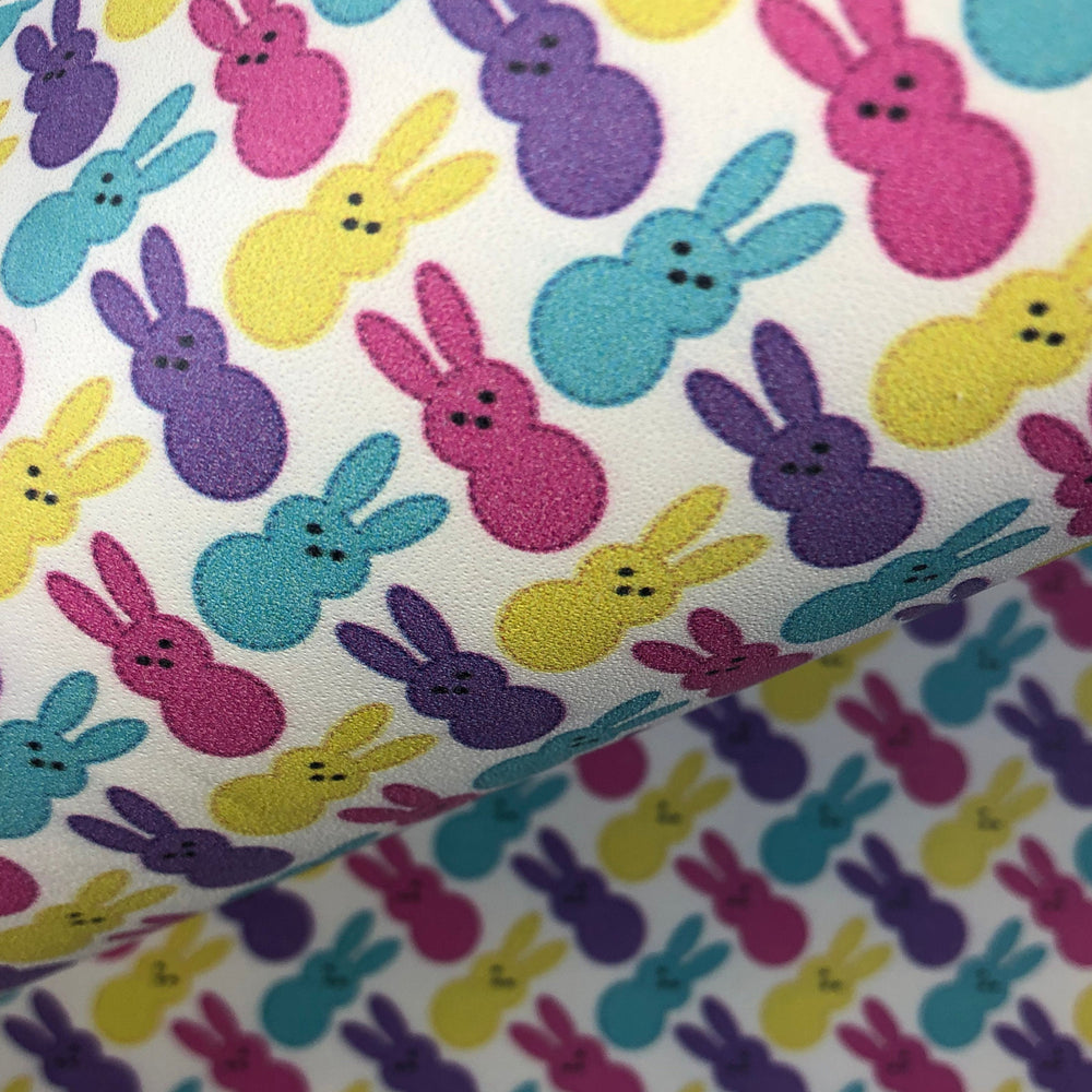 Marshmallow Bunnies Printed Leather