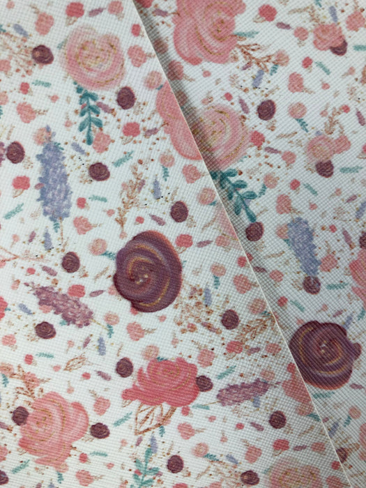 Faux Leather Sheet / Flower #11 Pattern