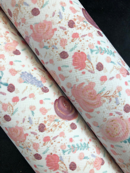 Faux Leather Sheet / Flower #11 Pattern