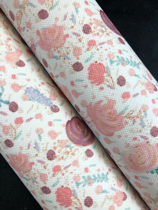 Faux Leather Sheet / Flower #11 Pattern