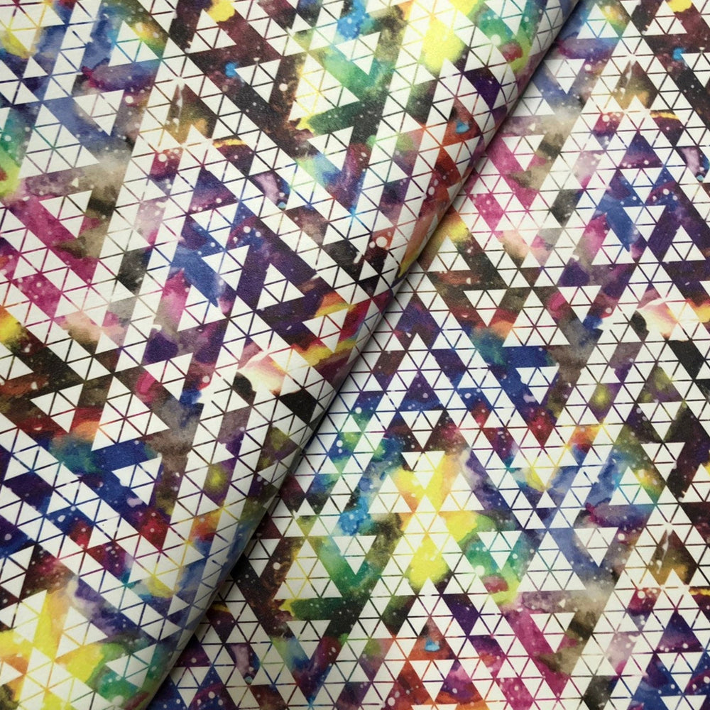 Geometric Galaxy Printed Leather