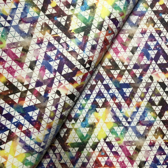 Geometric Galaxy Printed Leather