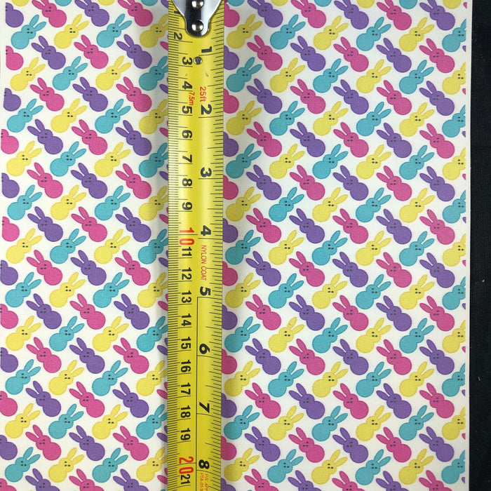 Marshmallow Bunnies Printed Leather