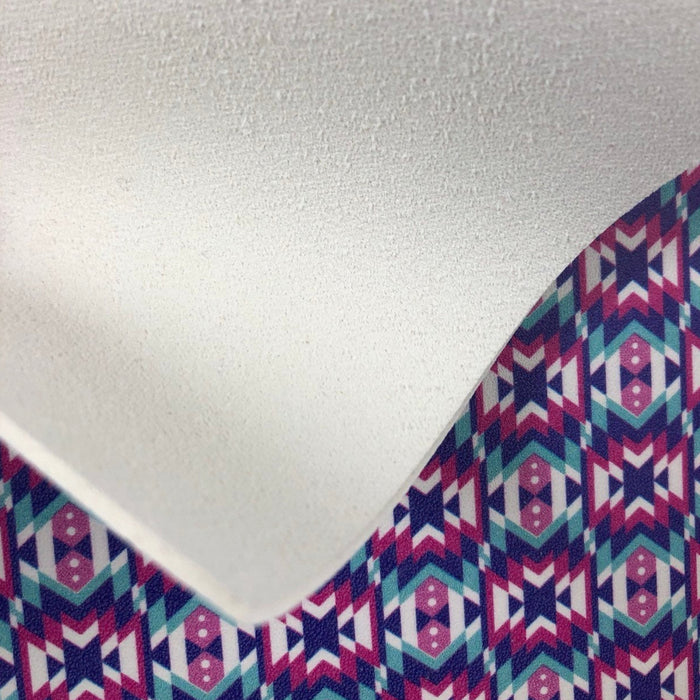 Purple Aztec Printed Leather