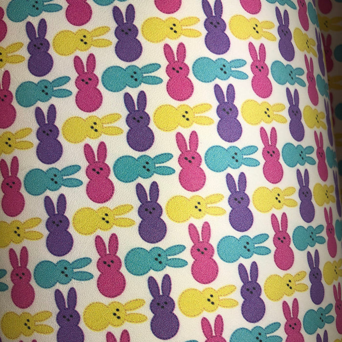 Marshmallow Bunnies Printed Leather