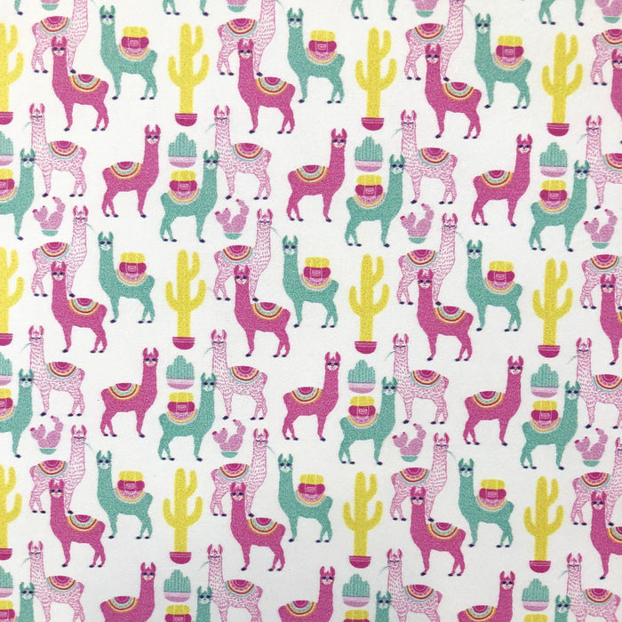 Llama Printed Leather