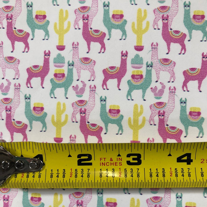 Llama Printed Leather