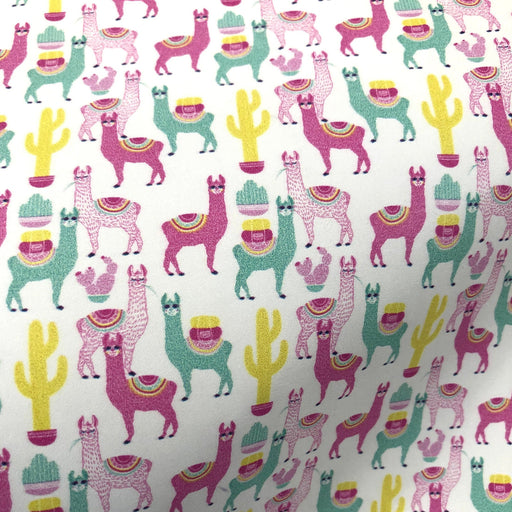 Llama Printed Leather