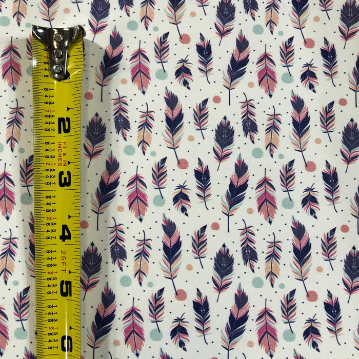Spring Feather Printed Leather