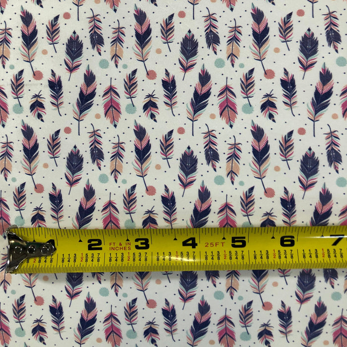 Spring Feather Printed Leather