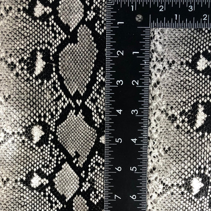 Metallic Python Printed Faux Leather