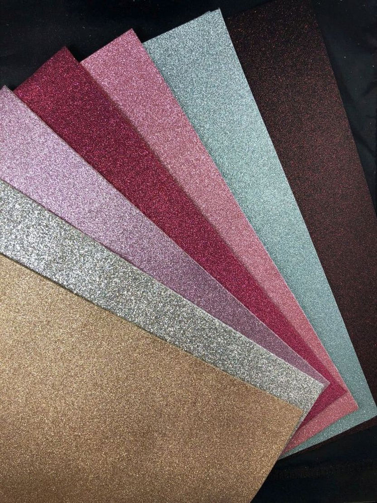 Smooth Glitter Faux Leather Sheet