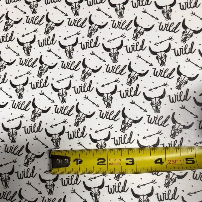 Wild Skull Printed Leather