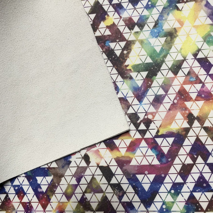Geometric Galaxy Printed Leather