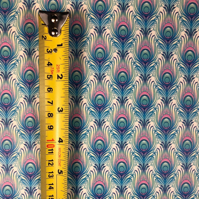 Peacock Feather Printed Leather