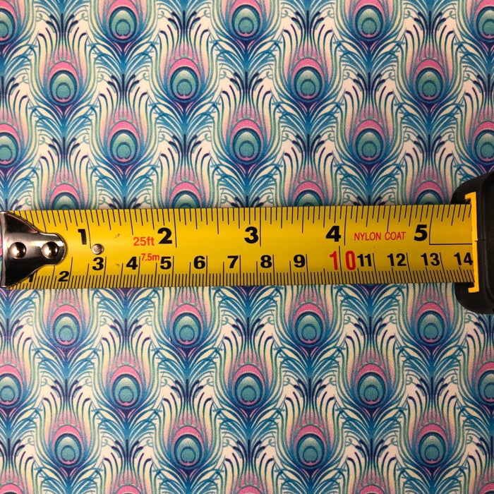 Peacock Feather Printed Leather