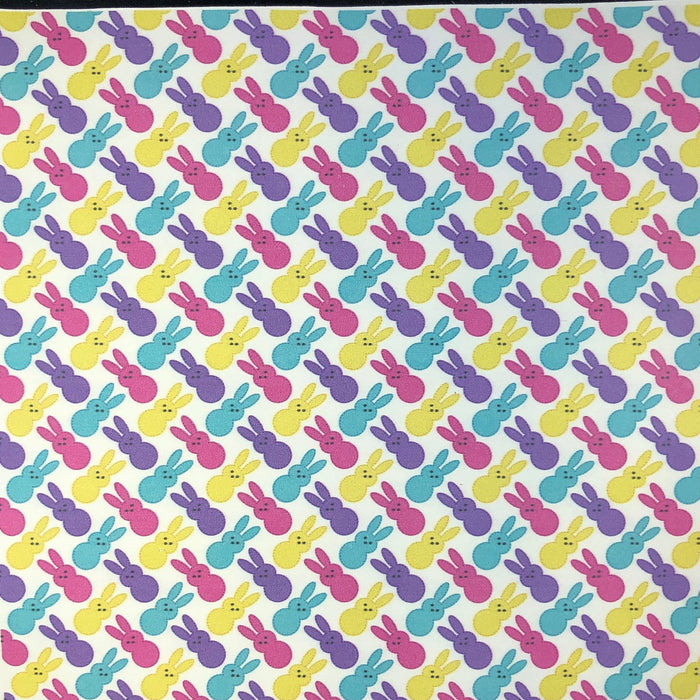 Marshmallow Bunnies Printed Leather