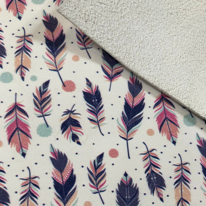 Spring Feather Printed Leather