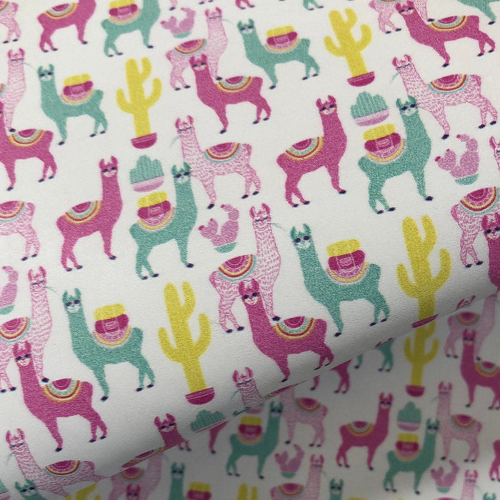 Llama Printed Leather