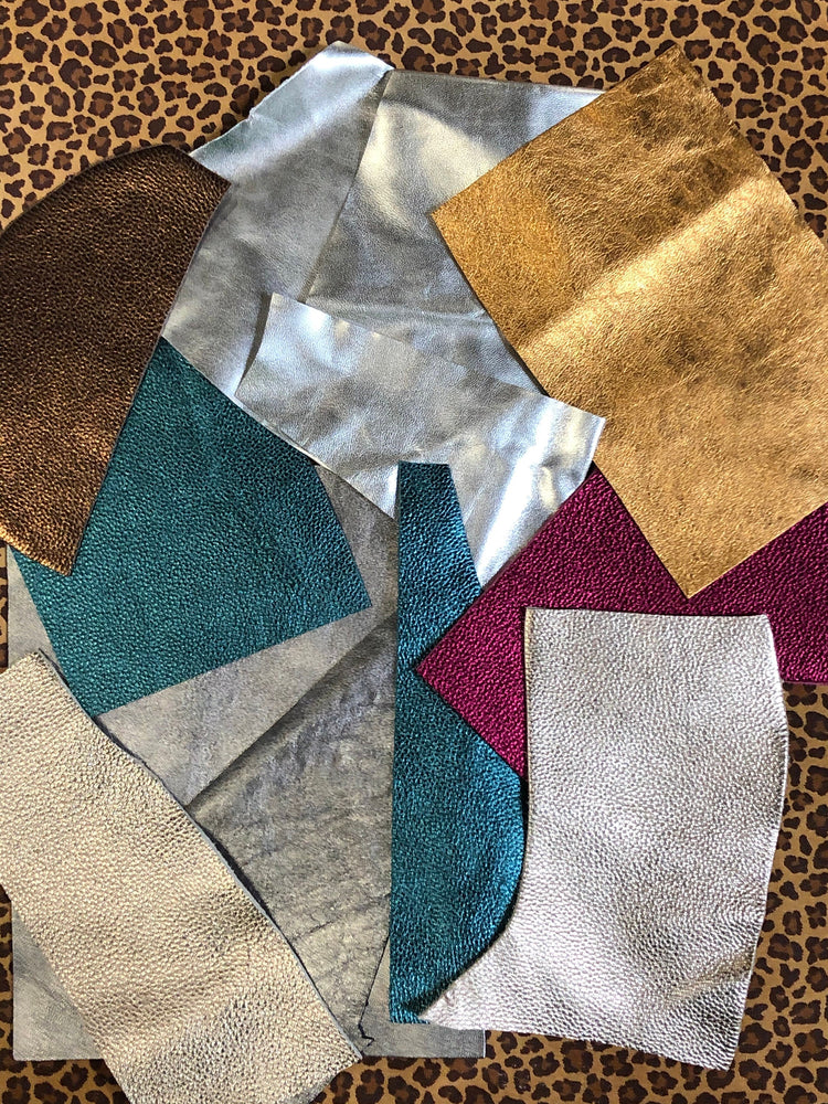Metallic Leather Scrap - 8oz bag