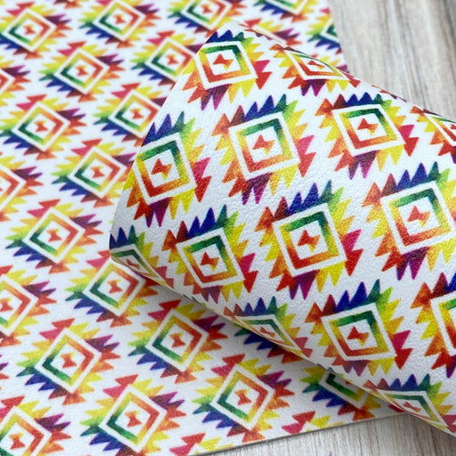 Tie-Dye Aztec Printed Marine Vinyl
