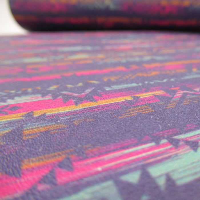 Distressed Aztec Printed Cowhide Leather