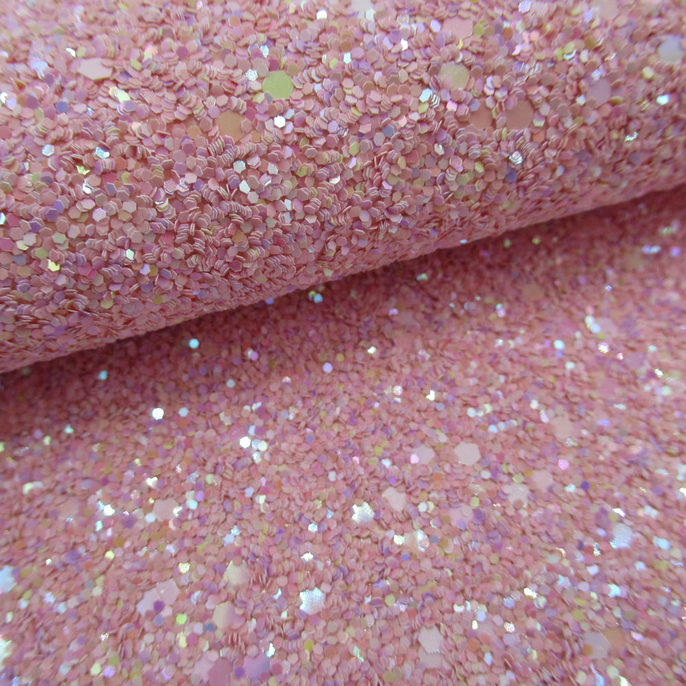 Seashell Light Pink Glitter Faux Leather Sheet