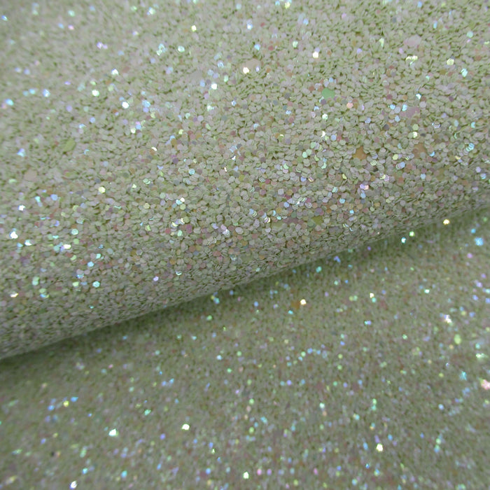 Seaweed Green Glitter Faux Leather Sheet