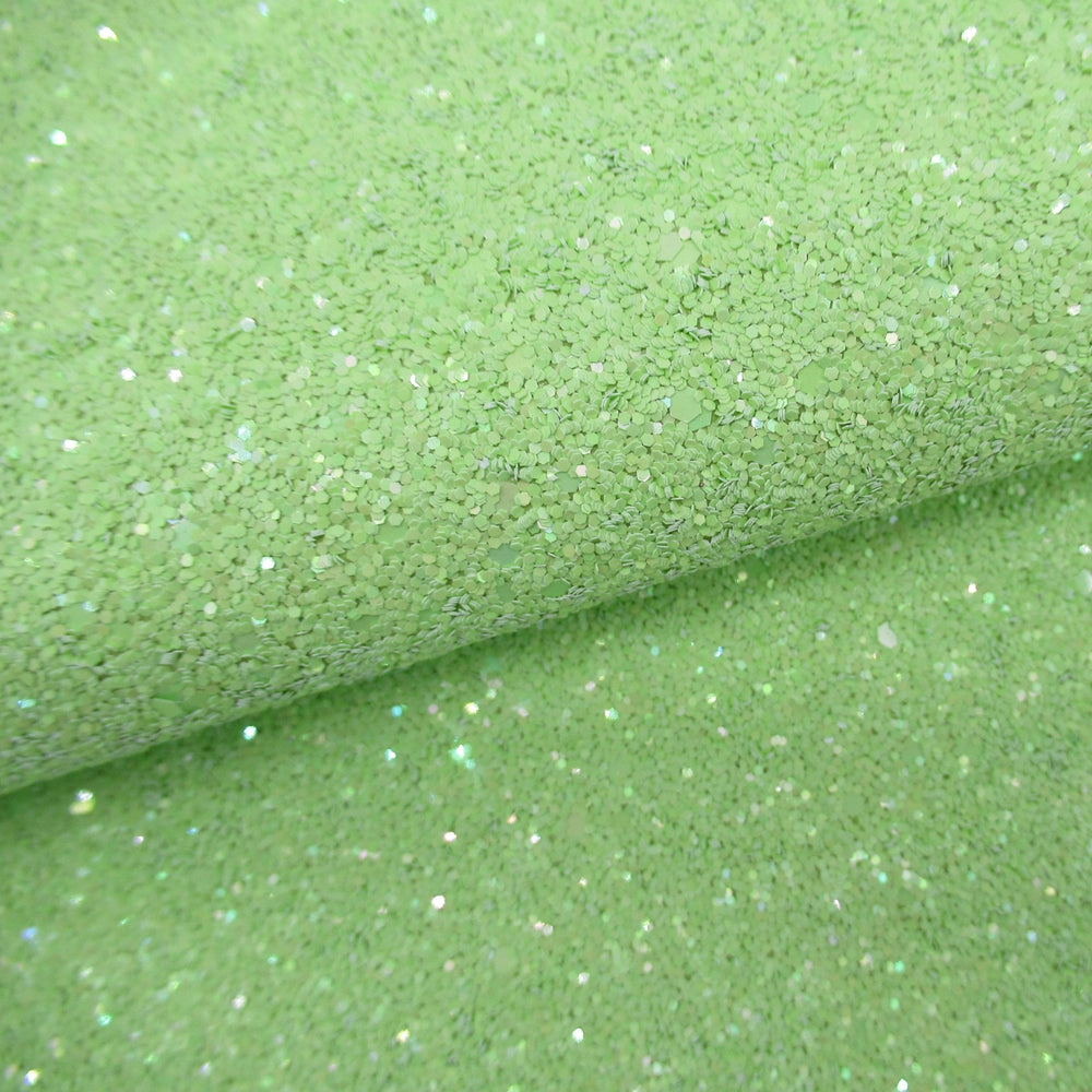 Pastel Sea Turtle Green Glitter Faux Leather Sheet