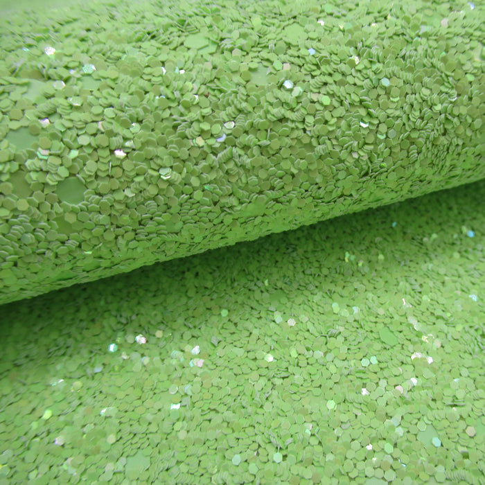 Pastel Sea Turtle Green Glitter Faux Leather Sheet