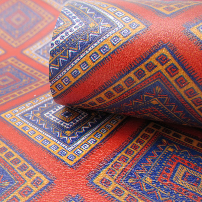 Moroccan Printed Marine Vinyl Faux Leather
