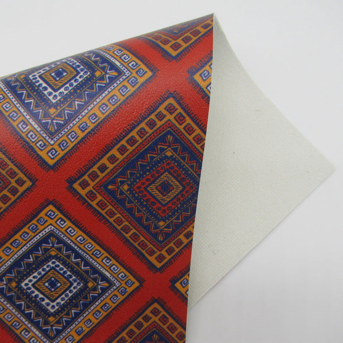 Moroccan Printed Marine Vinyl Faux Leather